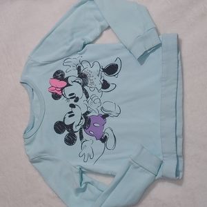 🎁Disney Jumping Beans Mickey & Minnie long sleeve fleece tee sz M 7